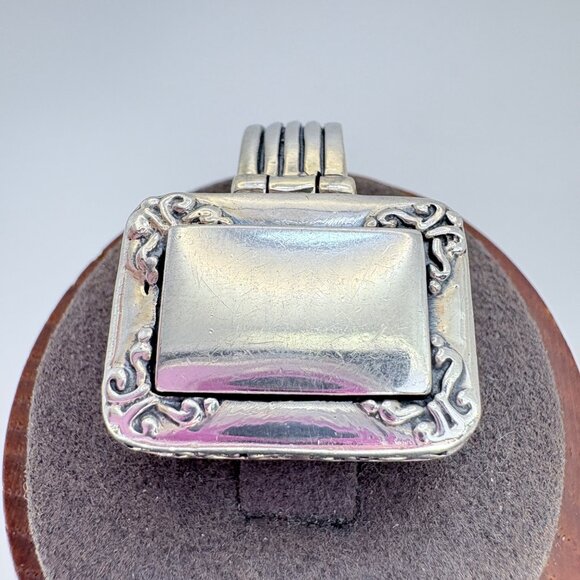 VTG Sterling Silver 925 Purple Copper Turquoise Bezel Set Pendant 1.25" Length - Picture 5 of 9